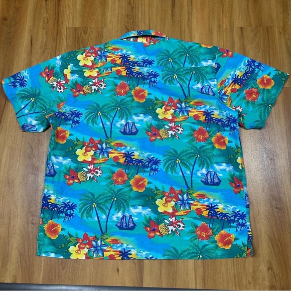 Blue Generation Tropical Breeze Men's Floral Shirt Size L - Picture 3 of 10